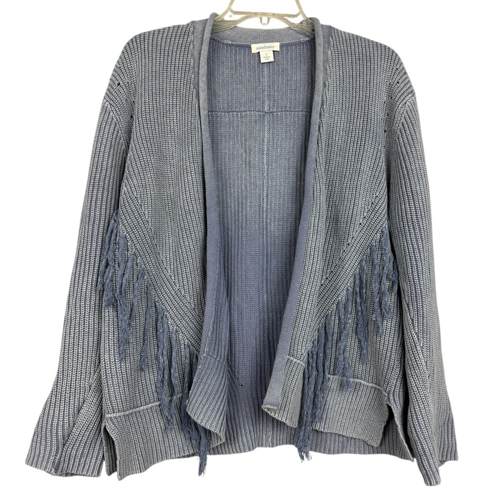 Sundance Fringe Boho Western Knit Open Cardigan